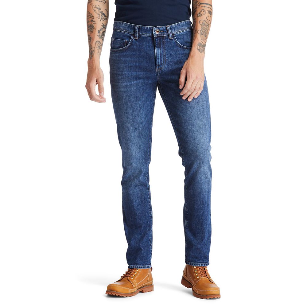 Pantaloni Timberland Barbati Albastri - Sargent Lake Slim Denim Jeans - Romania - VGNXPQ816